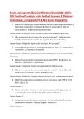 Basic Life Support &lpar;BLS&rpar; Certification Exam 2026&ndash;2027 &vert; 100 Practice Questions with Verified Answers & Detailed Rationales &vert; Complete CPR & AED Exam Preparation