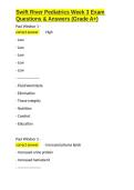Swift River Pediatrics Week 3 Exam Questions & Answers &lpar;Grade A&plus;&rpar;&period;docx&NewLine;&NewLine;