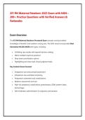ATI RN Maternal Newborn 2023 Exam with NGN &ndash; 200&plus; Practice Questions with Verified Answers and Rationales