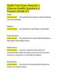 Health Final Exam Semester 1 &lpar;Glencoe Health&rpar; Questions & Answers &lpar;Grade A&plus;&rpar;&period;docx&NewLine;&NewLine;