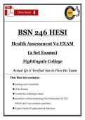 BSN 246 HESI&NewLine;Health Assessment V2 EXAM &lpar;2 Set Exams&rpar;&NewLine;Nightingale College&NewLine;Actual Qs & Verified Ans to Pass the Exam&NewLine;