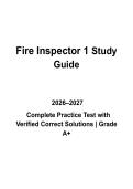 Fire Inspector I Exam Questions & Answers PDF &vert; Complete Certification Practice Test &vert; Latest 2026&ndash;2027