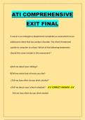ATI Comprehensive Exit  Retake Test Bank Final Exam Practice Questions and Answers &lpar;Latest 2026&sol;2027 Edition&rpar;