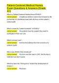 Patient-Centered Medical Homes Exam Questions & Answers &lpar;Grade A&plus;&rpar;&period;docx&NewLine;&NewLine;