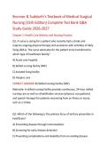 Brunner Med-Surg Nursing 15th Ed Test Bank&colon; Q&A Study Guide 2026-2027&NewLine;