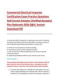 Bundle for Commercial Electrical Inspector Certification &sol; ICC Commercial Electrical Inspector Exam Practice Questions And Correct Answers &lpar;Verified Answers&rpar; Plus Rationale 2026 Q&A&vert; Instant Download Pdf