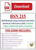 BSN 215 HESI RN Specialty Dosage Calculation Exam Practice Questions & Verified Answers &lpar;2024&ndash;2025&rpar; &vert; Nightingale College &vert; Complete Study Guide &vert; A&plus; Exam Prep