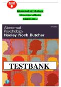 Test Bank For Abnormal Psychology 18th Edition By Jill M&period; Hooley&period;&NewLine;
