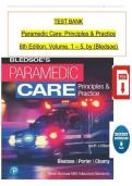Testbank for  Paramedic Care&colon; Principles and Practice&comma; Volume 1 to5 6th edition by Bryan Bledsoe 