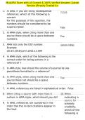 MLA&sol;APA Exam with all Correct & 100&percnt; Verified Answers &vert;Latest Version &vert;Already Graded A&plus;