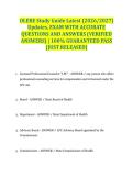 OLERE Study Guide Latest &lpar;2026&sol;2027&rpar; Updates&comma; EXAM WITH ACCURATE QUESTIONS AND ANSWERS &lpar;VERIFIED ANSWERS&rpar; &vert; 100&percnt; GUARANTEED PASS &lbrace;JUST RELEASED&rcub;