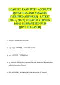 HOAG ECG EXAM WITH ACCURATE QUESTIONS AND ANSWERS &lpar;VERIFIED ANSWERS&rpar; &vert; LATEST &lpar;2026&sol;2027&rpar; UPDATED VERSION &vert; 100&percnt; GUARANTEED PASS &lbrace;JUST RELEASED&rcub;