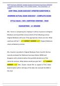 AHIP Final Exam 2026&sol;2027 Updated Questions & Answers Actual Exam 2026&sol;2027 &ndash; Complete Exam-Style Q&As &vert; 100&percnt; Certified Verified &ndash; Pass Guaranteed &ndash; A&plus; Graded