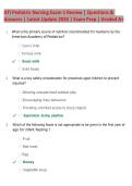 ATI Pediatric Nursing Exam 1 Review Questions & Answers 2026 &vert; Latest Study Guide &vert; Complete Pediatric Nursing Exam Prep
