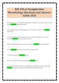 BIO 250 at Straighterline&NewLine;Microbiology Questions and Answers&NewLine;Guide 2026