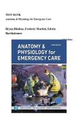 Test Bank for Anatomy & Physiology for Emergency Care&comma; 3rd Edition by Bryan Bledsoe&comma; Frederic Martini & Edwin Bartholomew &vert; Comprehensive EMS Exam Questions & Answers Study Guide
