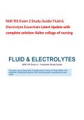 NUR 155 Exam 2 Study Guide&colon; Fluid & Electrolyte Essentials Latest Update with complete solution-Galen collage of nursing