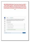 NEW VERSION NR566 Week 8 Finals Exam Review Due JUNE 5TH  2026 Complete Questions 1-100 Actual Exam Examplify Online Proctored Exam NR566 Advanced Pharmacology For Care Of The Family Questions and Answers &vert; 100&percnt; Pass Guaranteed &vert; Graded A&plus;