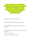 BIOL 235 Midterm 1 EXAM WITH ACCURATE QUESTIONS AND ANSWERS &lpar;VERIFIED ANSWERS&rpar; &vert; LATEST &lpar;2026&sol;2027&rpar; UPDATED VERSION &vert; 100&percnt; GUARANTEED PASS &lbrace;JUST RELEASED&rcub;