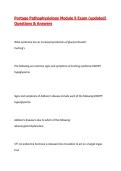 Portage Pathophysiology Module 9 Exam &lpar;updated&rpar; Questions & Answers