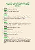 SJSU CHEM 1A SAFETY COMPREHENSIVE EXAM&NewLine;UPDATED ACTUAL QUESTIONS AND CORRECT&NewLine;ANSWERS