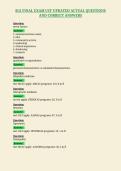 SLS FINAL EXAM UCF UPDATED ACTUAL QUESTIONS&NewLine;AND CORRECT ANSWERS