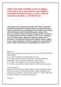 CHILD WELFARE CERTIFICATION &lpar;FLORIDA&rpar; &NewLine;EXAM 300 ACTUAL QUESTIONS AND CORRECT &NewLine;ANSWERS WITH RATIONALE LATEST UPDATE &NewLine;ALREADY GRADED A&plus; ASSURED PASS