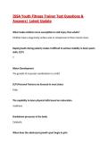 ISSA Youth Fitness Trainer Test Questions & Answers&vert; Latest Update