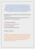 NR 324 ADULT HEALTH 1 &sol;NR 324 ADULT HEALTH 1 EXAM 1 ACTUAL 2026&sol;2027 TESTBANK PRACTICE QUESTIONS AND STUDY GUIDE COMPLETE ACCURATE EXAM APPROVED QUESTIONS WITH WELL ELABORATED ANSWERS WITH RATIONALES &lpar;100&percnt; CORRECT VERIFIED SOLUTIONS&rpar; LATEST UPDATED VERSIO