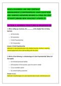 NASCLA BUSINESS LAW AND CONTRACT &NewLine;MANAGEMENT&vert;COMPREHENSIVE EXAM QUESTIONS &NewLine;AND VERIFIED ANSWERS&vert;GRADED A&plus;&vert;PASS ON FIRST &NewLine;ATTEMPT&vert;BRAND NEW 2026&sol;2027 UPDATE&excl;&excl;&excl;&excl;&excl; 