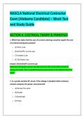 NASCLA National Electrical Contractor &NewLine;Exam &lpar;Alabama Candidate&rpar; &ndash; Mock Test &NewLine;and Study Guide 