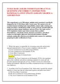 TCOLE BASIC JAILER COURSE EXAM 300 ACTUAL &NewLine;QUESTIONS AND CORRECT ANSWERS WITH &NewLine;RATIONALE LATEST UPDATE ALREADY GRADED A&plus; &NewLine;ASSURED PASS
