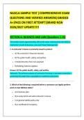 NASCLA SAMPLE TEST &vert;COMPREHENSIVE EXAM &NewLine;QUESTIONS AND VERIFIED ANSWERS&vert;GRADED &NewLine;A&plus;&vert;PASS ON FIRST ATTEMPT&vert;BRAND NEW &NewLine;2026&sol;2027 UPDATE&excl;&excl;&excl;&excl;&excl;