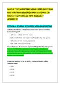 NASCLA TEST &vert;COMPREHENSIVE EXAM QUESTIONS &NewLine;AND VERIFIED ANSWERS&vert;GRADED A&plus;&vert;PASS ON &NewLine;FIRST ATTEMPT&vert;BRAND NEW 2026&sol;2027 &NewLine;UPDATE&excl;&excl;&excl;&excl;&excl; 