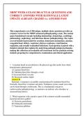 NR507 WEEK 4 EXAM 300 ACTUAL QUESTIONS AND &NewLine;CORRECT ANSWERS WITH RATIONALE LATEST &NewLine;UPDATE ALREADY GRADED A&plus; ASSURED PASS