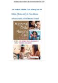 Test bank for Maternal Child Nursing Care 6th Edition &lpar;Mosby&comma; 2026&rpar; by Perry&comma; Isbn no&semi; 9780323549387&comma; all 49 Chapters Covered&NewLine;