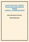 CLG 0010 STUDY GUIDE &vert; COMPLETE REVIEW&comma; PRACTICE QUESTIONS AND ANSWERS