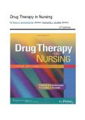 Test Bank - Drug Therapy in Nursing&comma; 3rd Edition&NewLine;Aschenbrenner &lpar;2013&rpar; All Chapters 1-41 Fully Covered 2026&sol;2027 &vert;