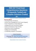 NSG 527 Final Exam Comprehensive Questions &lpar;Frequently Tested&rpar; and Complete Solutions Graded A&plus;