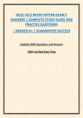 MLSC 4312 MICRO INTERN EXAM 2 ANSWERS &vert; COMPLETE STUDY GUIDE AND PRACTICE QUESTIONS