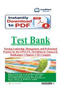 Test Bank for Nursing Leadership&comma; Management&comma; and Professional Practice for the LPN&sol;LVN&comma; 7th Edition by Tamara R&period; Dahlkemper &vert; Chapters 1&ndash;20 &vert; Complete isbn  978-1719641487