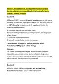 Advanced Practice Maternity Nursing Certification Exam Verified &NewLine;Questions&comma; Correct Answers&comma; and Detailed Explanations for Science &NewLine;Students&vert;&vert;Already Graded A&plus;