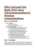 S-Tier WGU D413 Telecommunications & Wireless Communications Elite Test Bank &lpar;2026&sol;2027&rpar; &vert; 40&plus; Verified Q&A