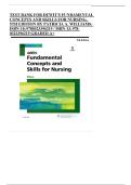 TEST BANK FOR DEWIT'S FUNDAMENTAL CONCEPTS AND SKILLS FOR NURSING&comma; 5TH EDITION BY PATRICIA A&period; WILLIAMS&colon; ISBN-10&semi; 9780323396219 &sol; ISBN-13&semi; 9780323396219 GRADED A&plus;&NewLine;