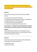 Nursing Research & Evidence-Based Examination Questions And &NewLine;Correct Answers &lpar;Verified Answers&rpar; Plus Rationales 2026&sol;2027 Q&A &vert; &NewLine;Instant Download Pdf 