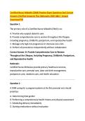 Certified Nurse-Midwife &lpar;CNM&rpar; Practice Exam Questions And Correct &NewLine;Answers &lpar;Verified Answers&rpar; Plus Rationales 2026 Q&A &vert; Instant &NewLine;Download Pdf 