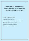 "Maternity Nursing NGN Question Bank &lpar;110 Qs&rpar; &ndash; &NewLine;Verified&comma; A&plus; Rated&comma; Updated 2025&sol;2026 &vert; Saunders 9th Ed &NewLine;Chapters 21&ndash;27 &vert; NCLEX-RN Guaranteed Pass"
