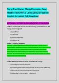 Nurse Practitioner Clinical Scenarios Exam &NewLine;Practice Test &lpar;PDF&rpar; &vert; Latest 2026&sol;27 Update &NewLine;Graded A&plus; Instant Pdf Download 