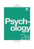 Test Bank for Psychology 2e By OpenStax