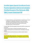 Enrolled Agent Special Enrollment Exam &NewLine;Practice Questions And Correct Answers &NewLine;&lpar;Verified Answers&rpar; Plus Rationale 2026 &NewLine;Q&A&vert; Instant Download Pdf